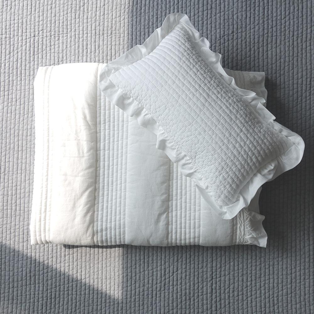 프릴 유아 베개커버 피그먼트 화이트(20x40cm)