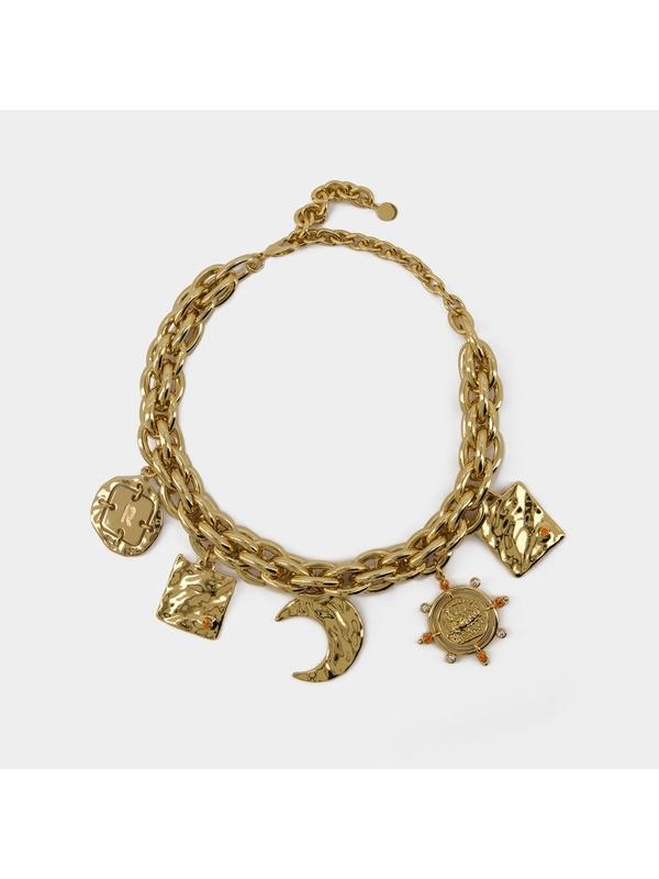 SUN DATE 메달 장식 목걸이