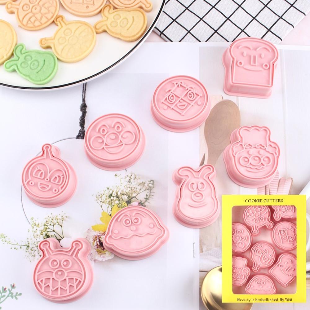 호빵맨 8개 세트 쿠키틀 쿠키커터 / 만화 비스킷 가정용 금형