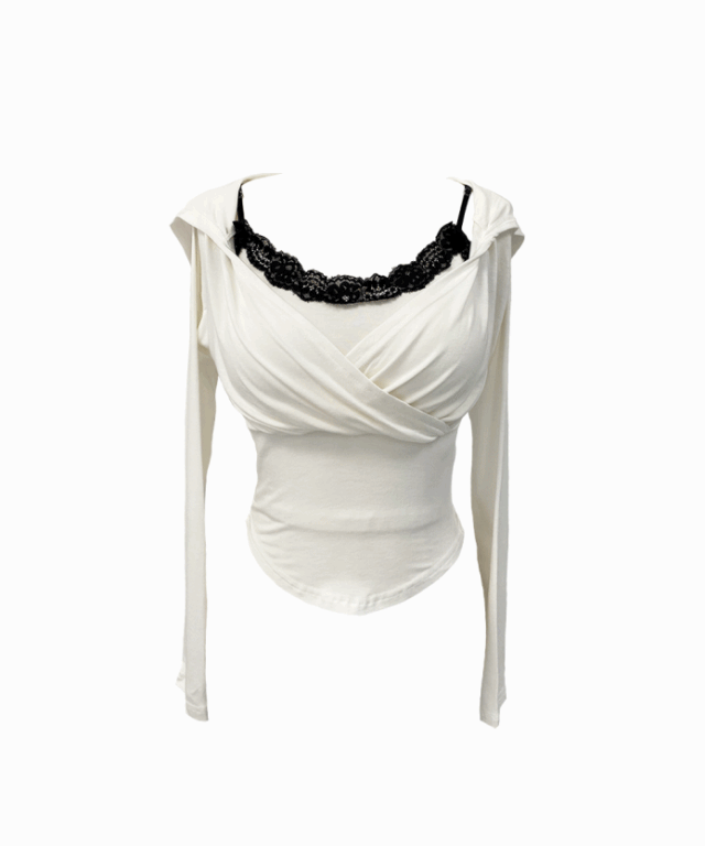 Roxy shirring hood top SET (3colors)