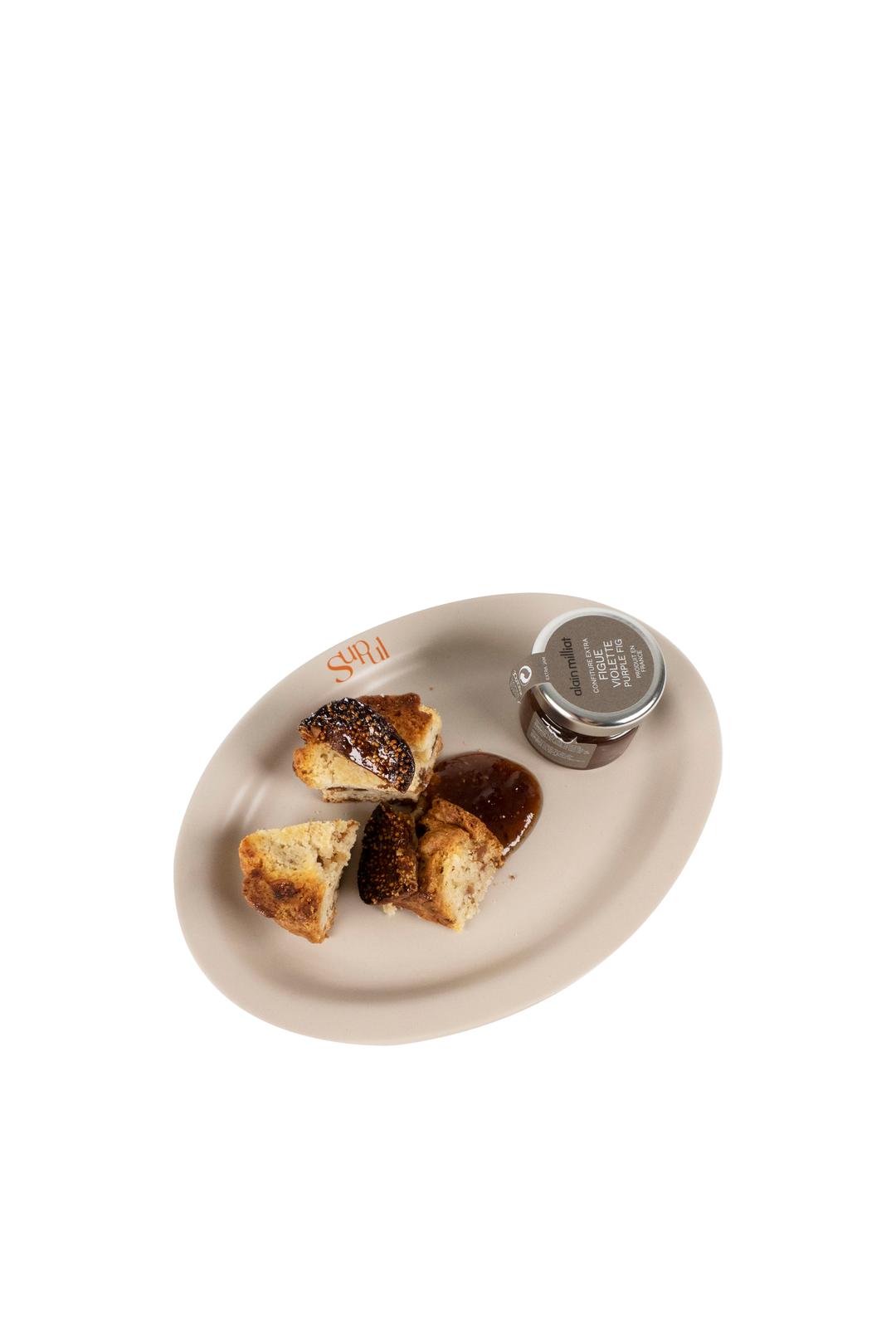 Supul Ceramic Oval Plate - Oatmeal