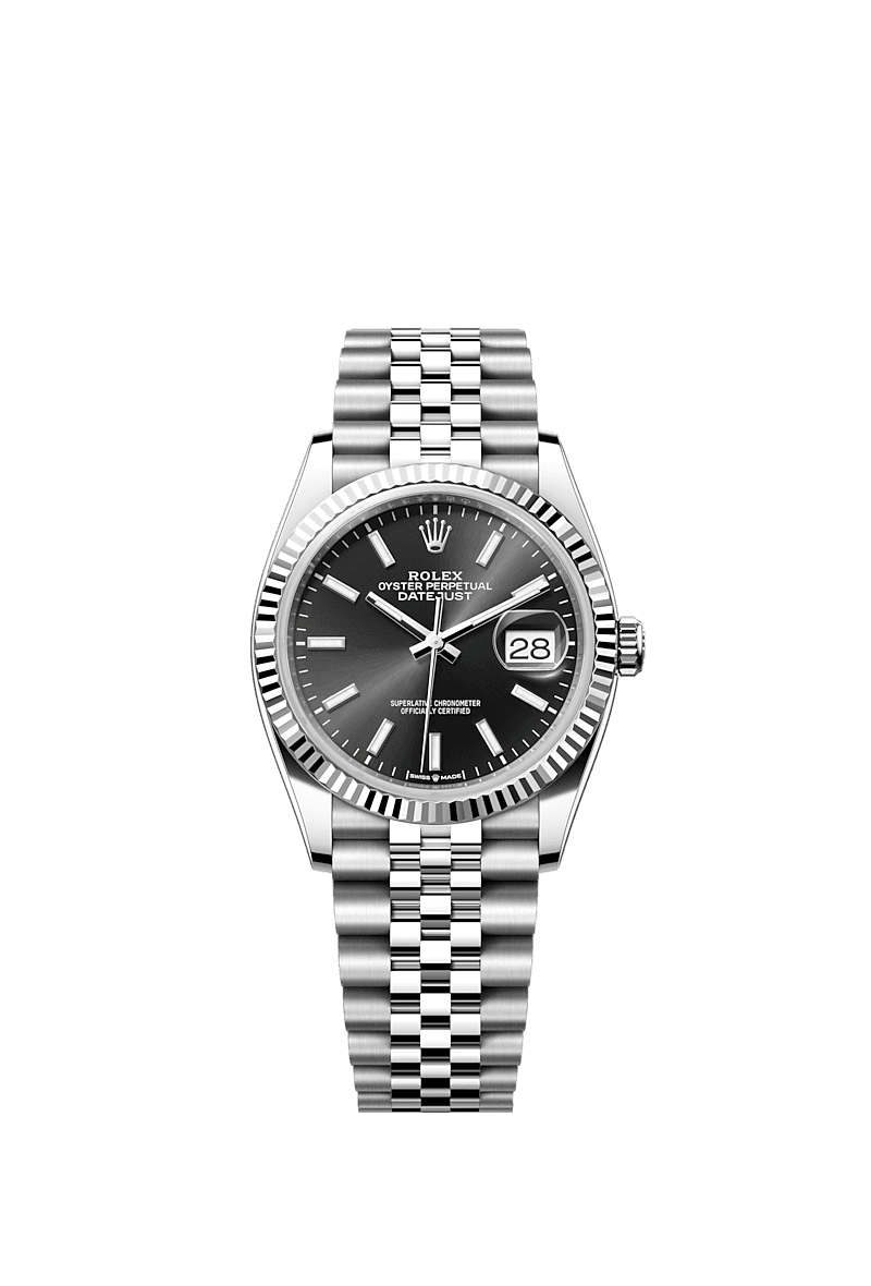 롤렉스 Datejust 36 시계: 오이스터스틸과 화이트 골드 - m126234-0015