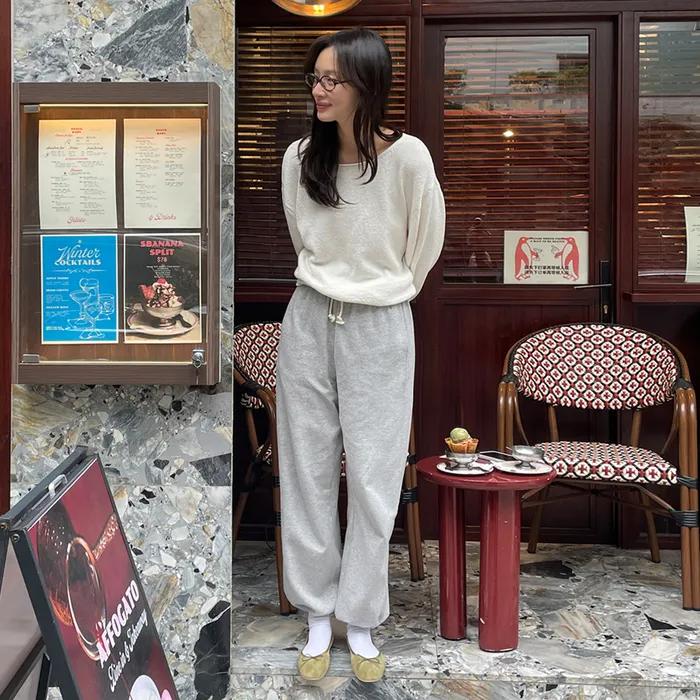 [김가을 착용] Pose Jogger Pants_Melange Gray