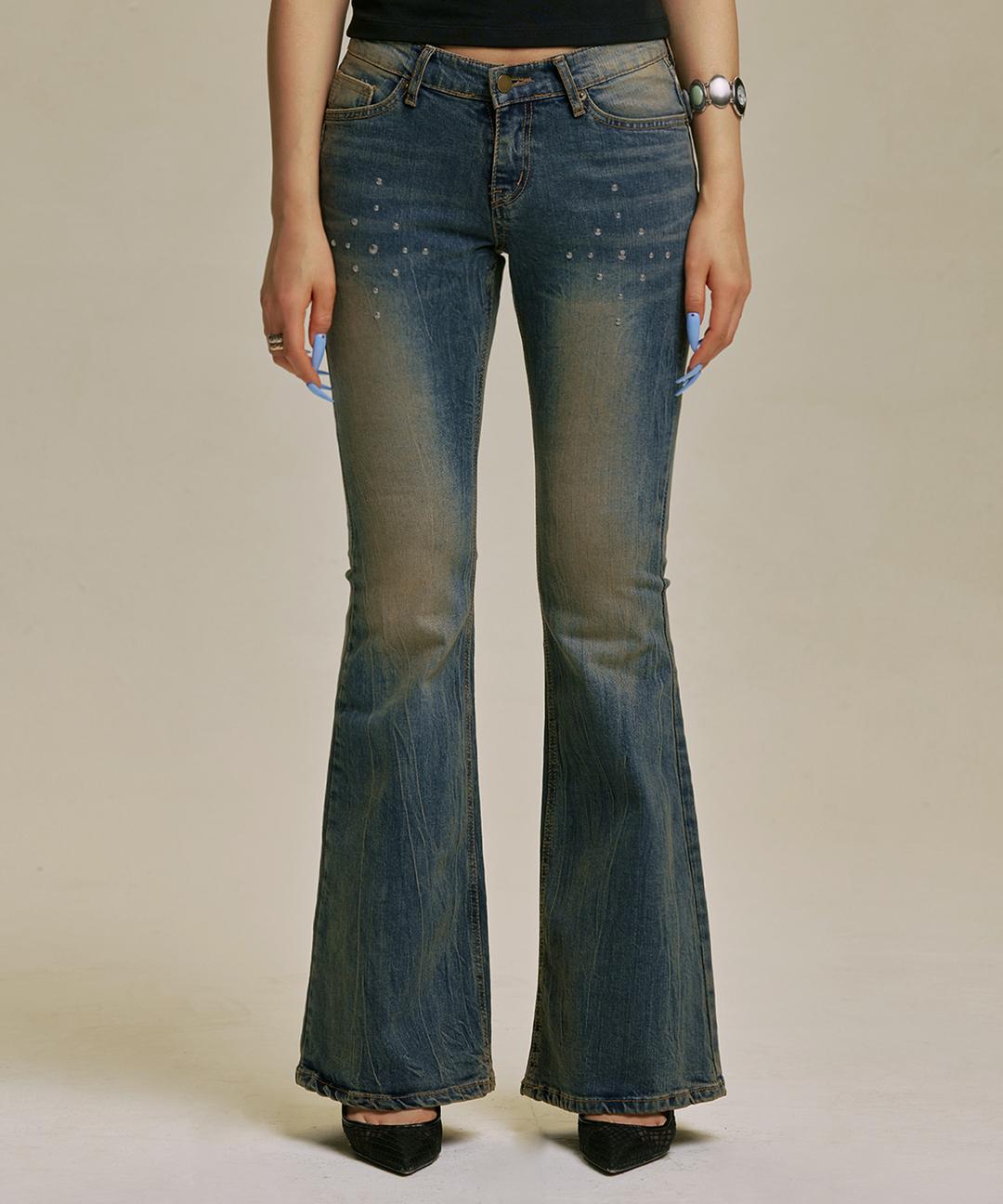 SCRIPT WING BOOTSCUT DENIM PANTS_SA