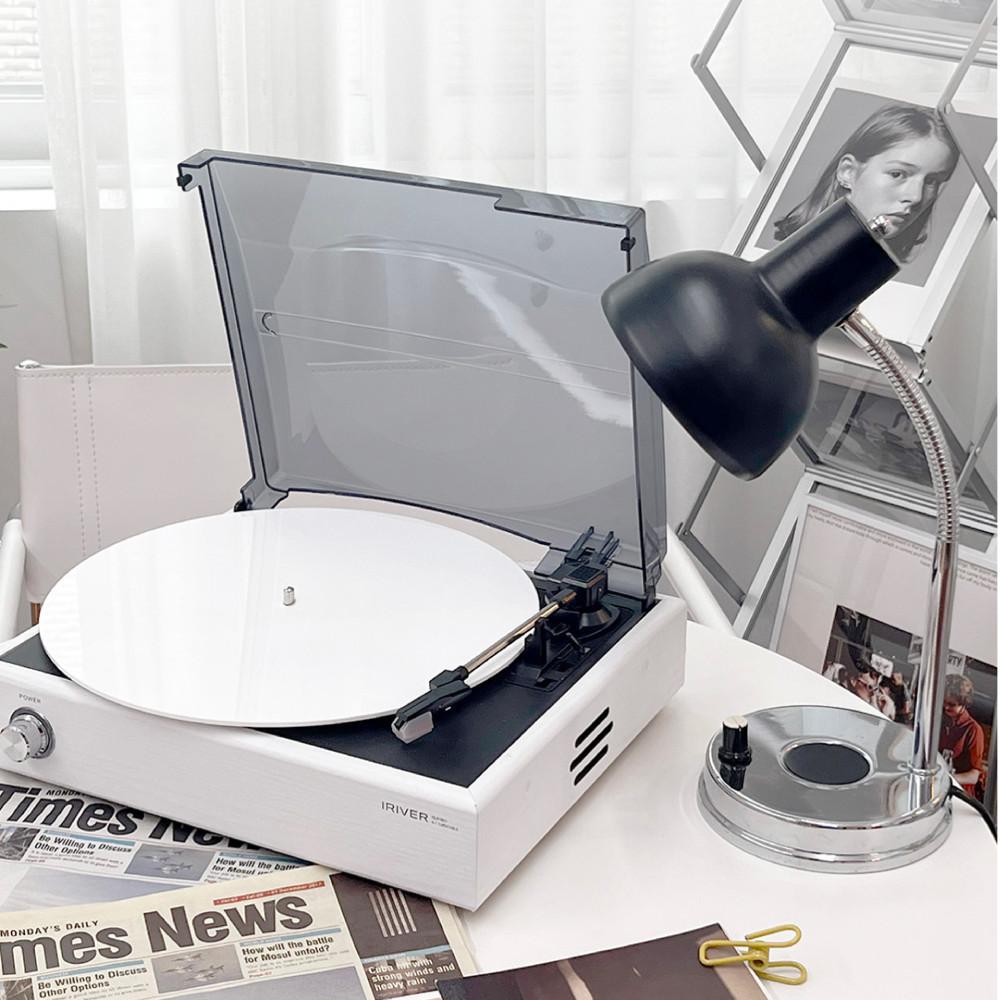 턴테이블 화이트 슬립 매트 컬러반 더스트 커버 12인치