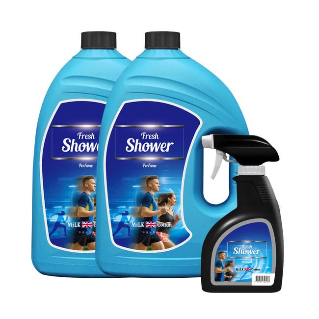 아토세이프 밀크코튼 섬유탈취제 프레쉬샤워향 3L 2개