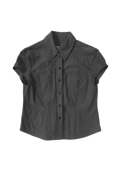 Nylon Puff  Shirt, Ash