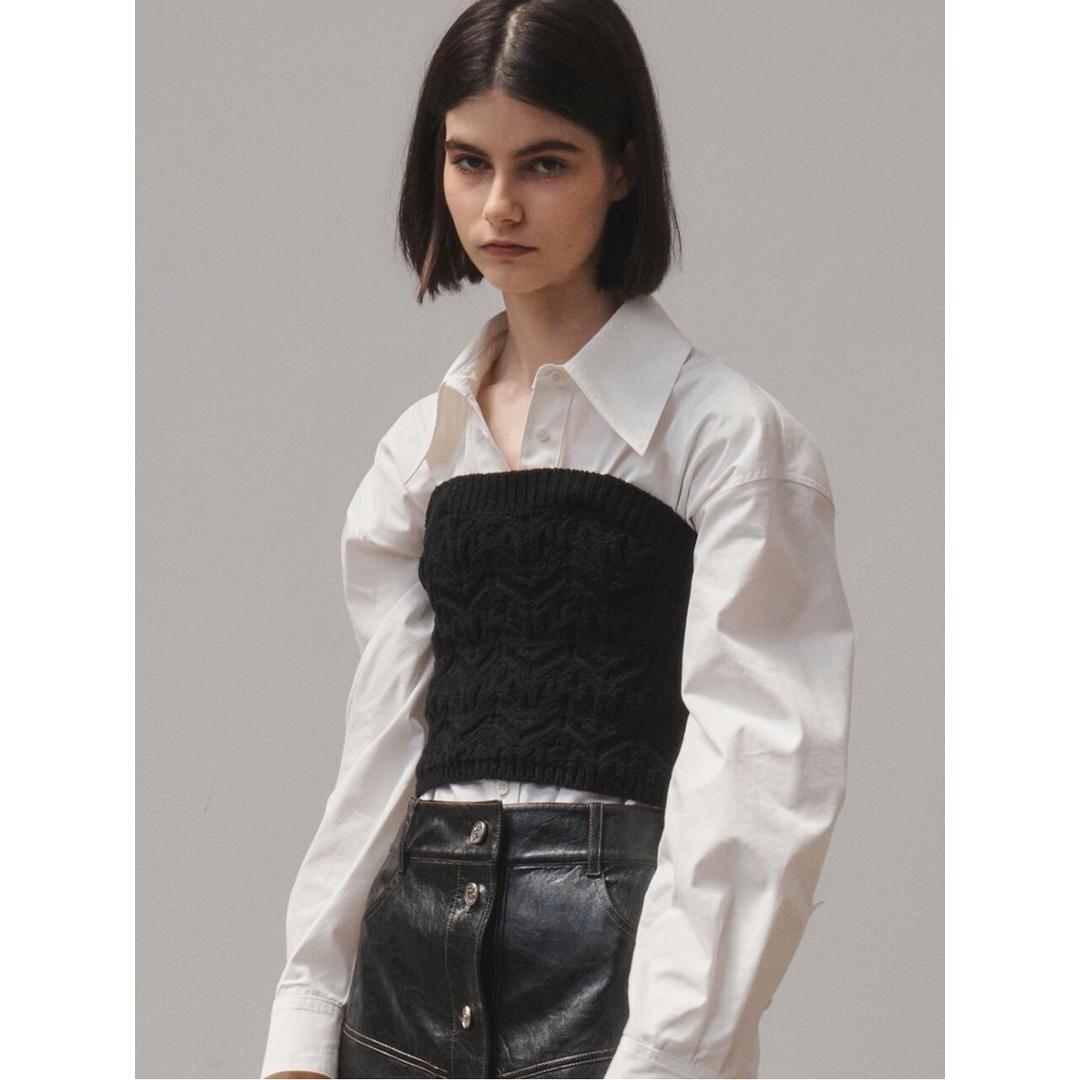 Bustier Knit Top _QWWAX22522BKX