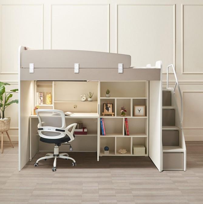 (착불) 허밍 벙커침대 수퍼싱글 프레임 (사다리/계단형, 다양한 구성!)