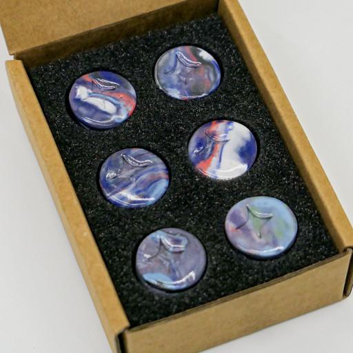 [선물 포장] 블루베리 마블링 마그넷 자석 세트 (6p