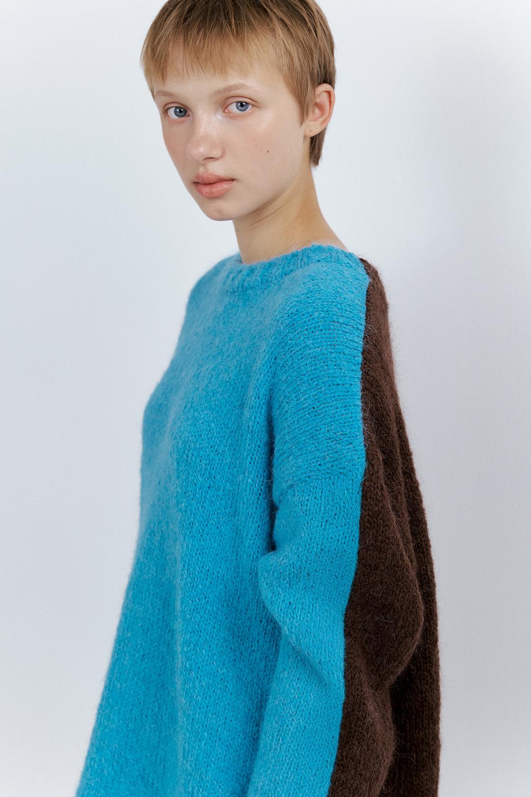 [10/22 예약배송] Contrast Alpaca Knit