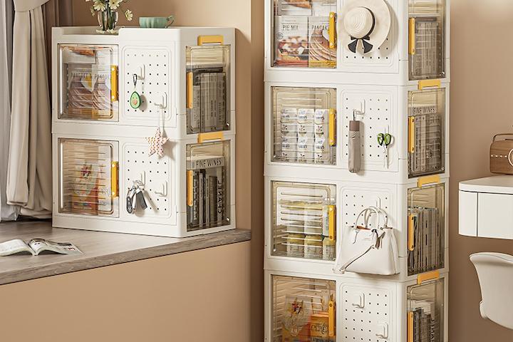 이동식 후크 수납정리함 옷 이불 리빙박스