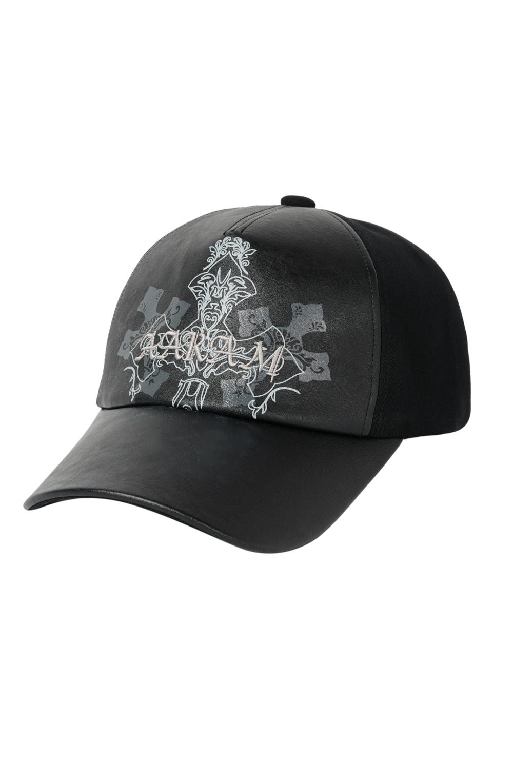 Leather Mixed CROS2 Ball Cap (Black)