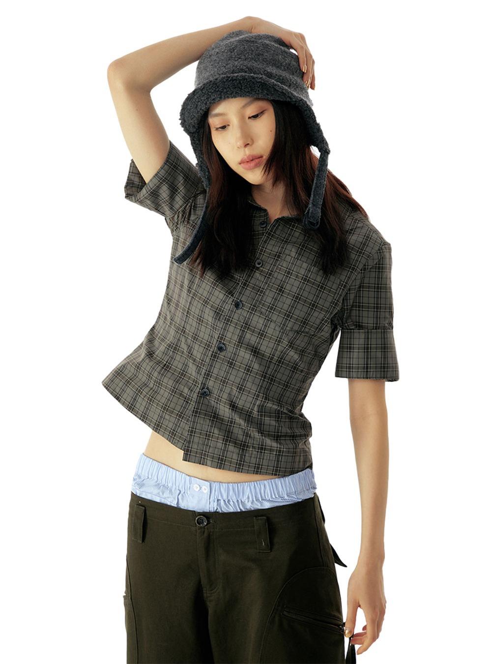 Japanese Fabric Retro Checked Fit Shirt