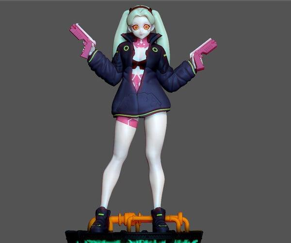ArtStation - REBECCA CYBERPUNK EDGERUNNERS 2077 ANIME GIRL CHARACTER 3D PRINT | Resources
