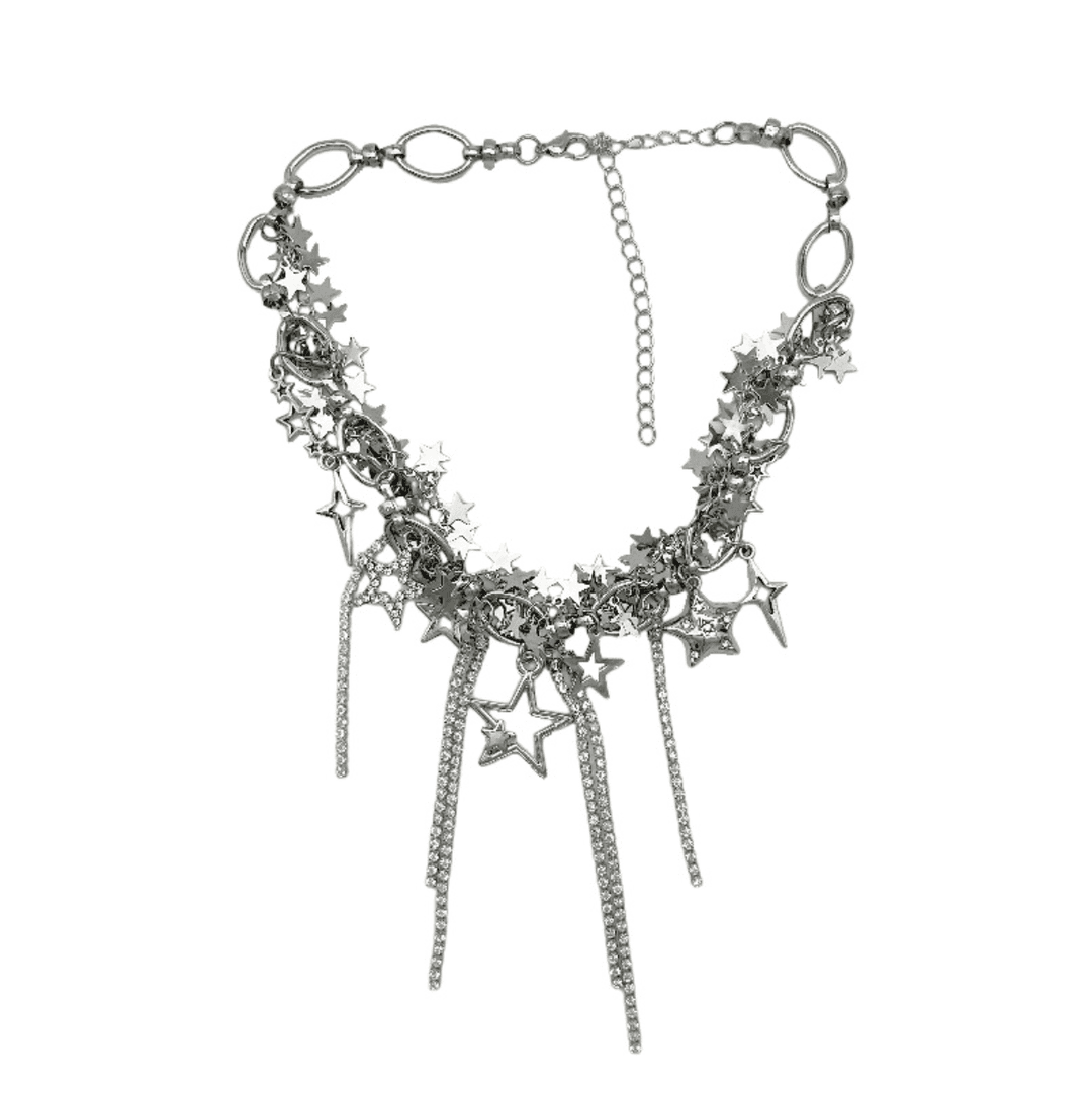 Full Star Cubic Cross Retro Bold Necklace