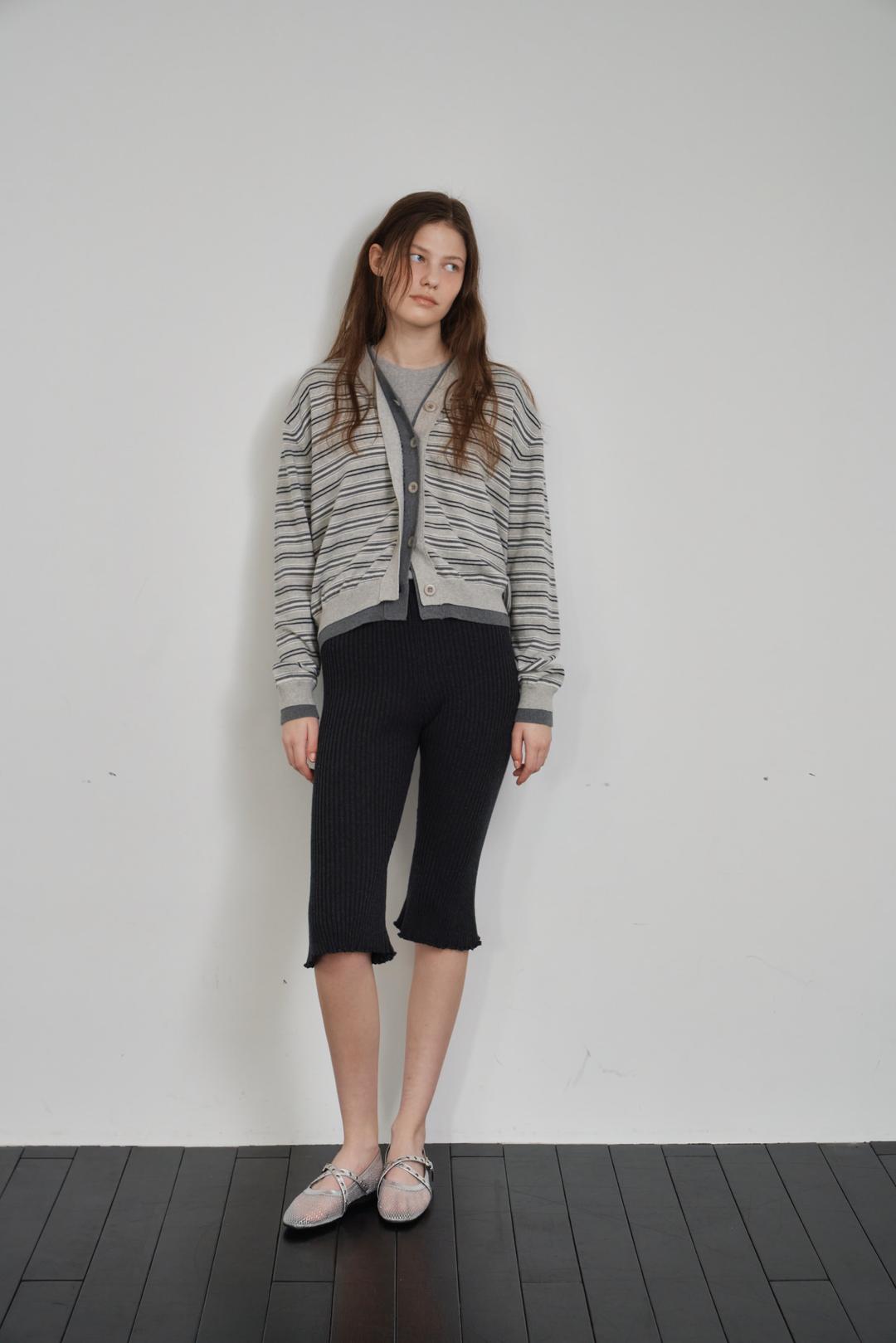 COLOR STRIPE CARDIGAN