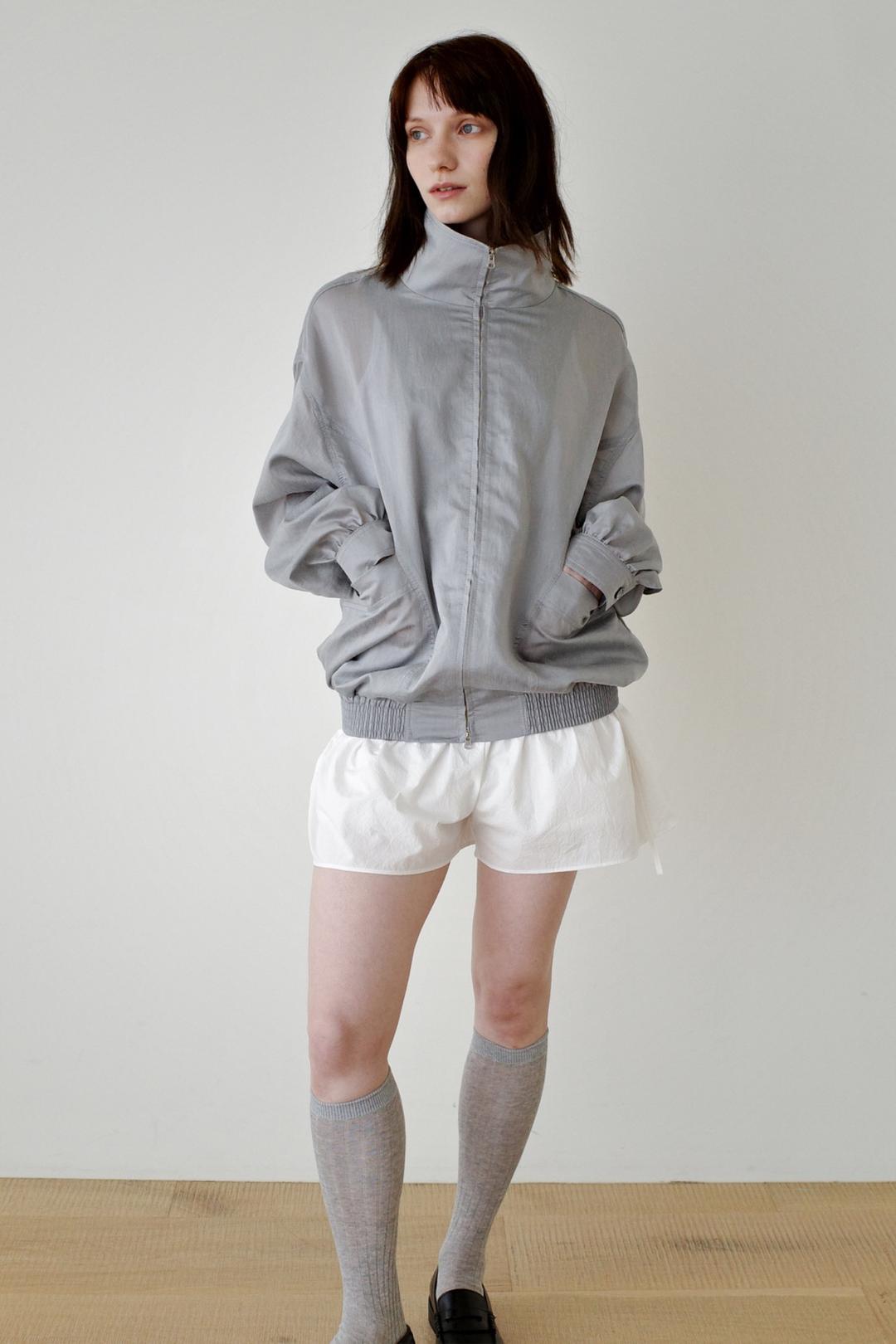 Linen blend sheer jumper, Grey