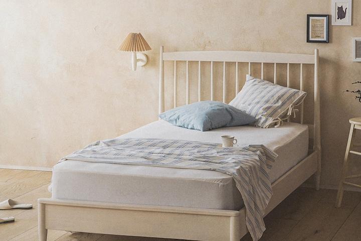 리케 고무나무 원목 침대프레임 SS/Q