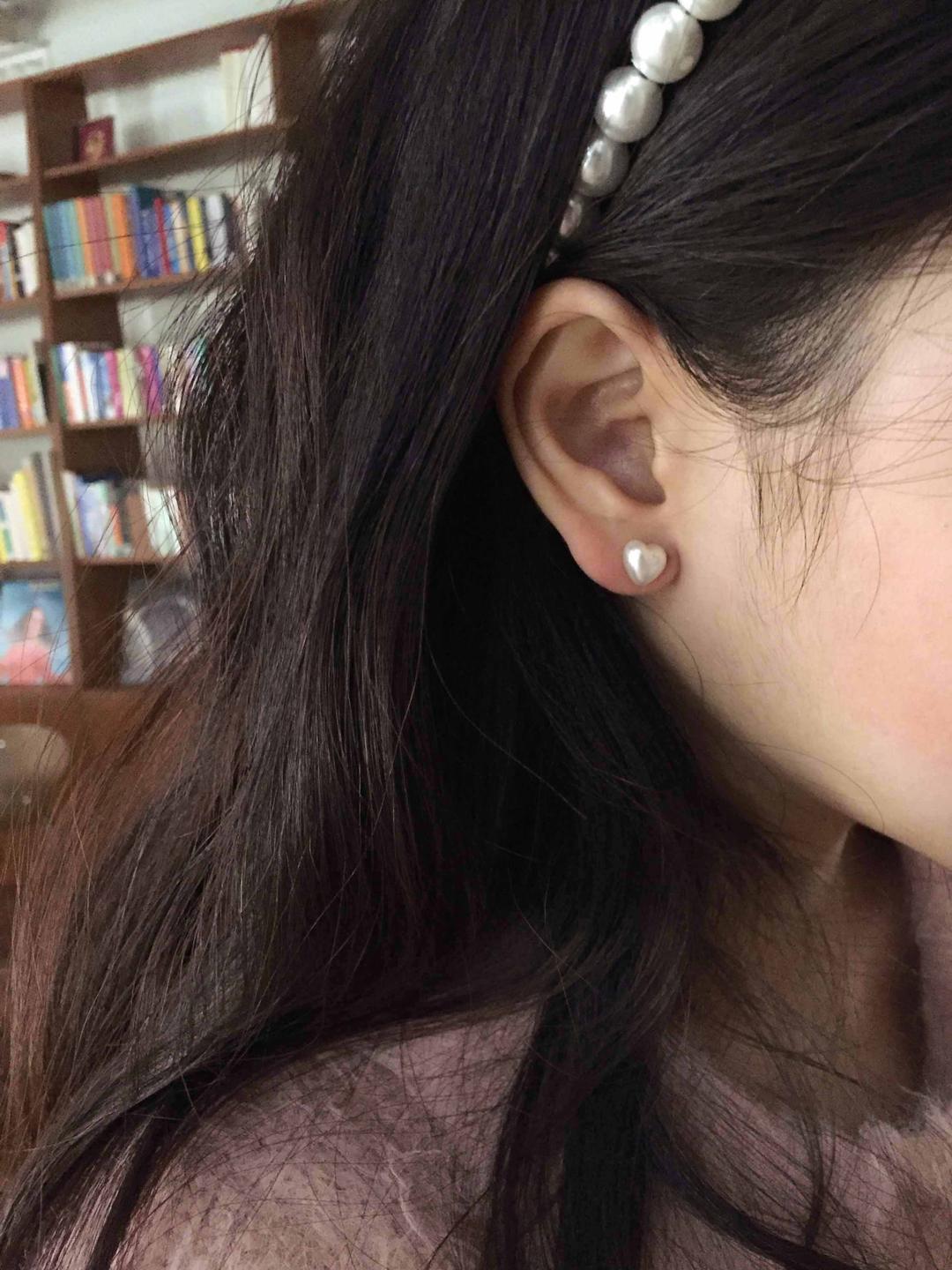 *자체제작* [귀찌 가능][써지컬] 마시멜로 하트 피어싱