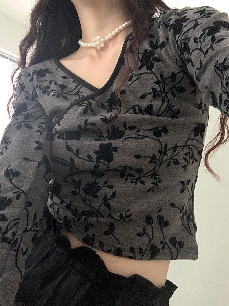 Francesco velvet flower tee