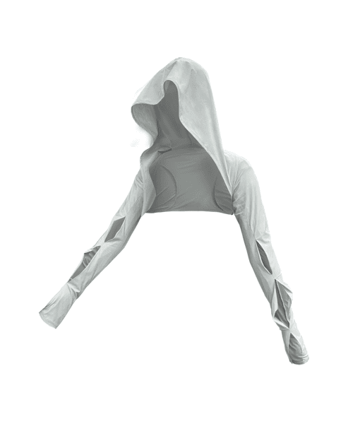 휠라 x 오호스 컷아웃 후디 래쉬가드 / 그레이