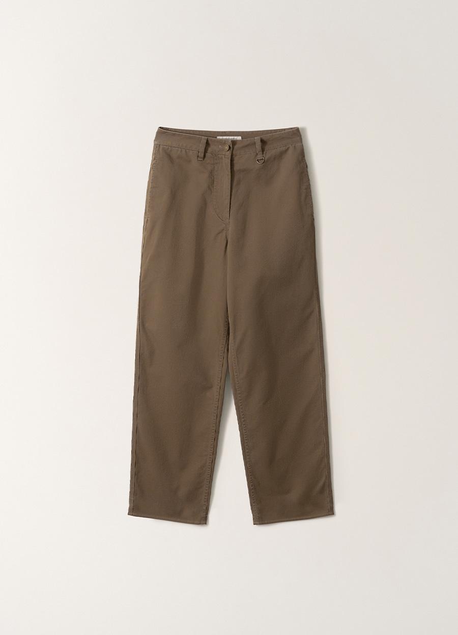 Tabby Wide Chino Pants (Moss Brown)