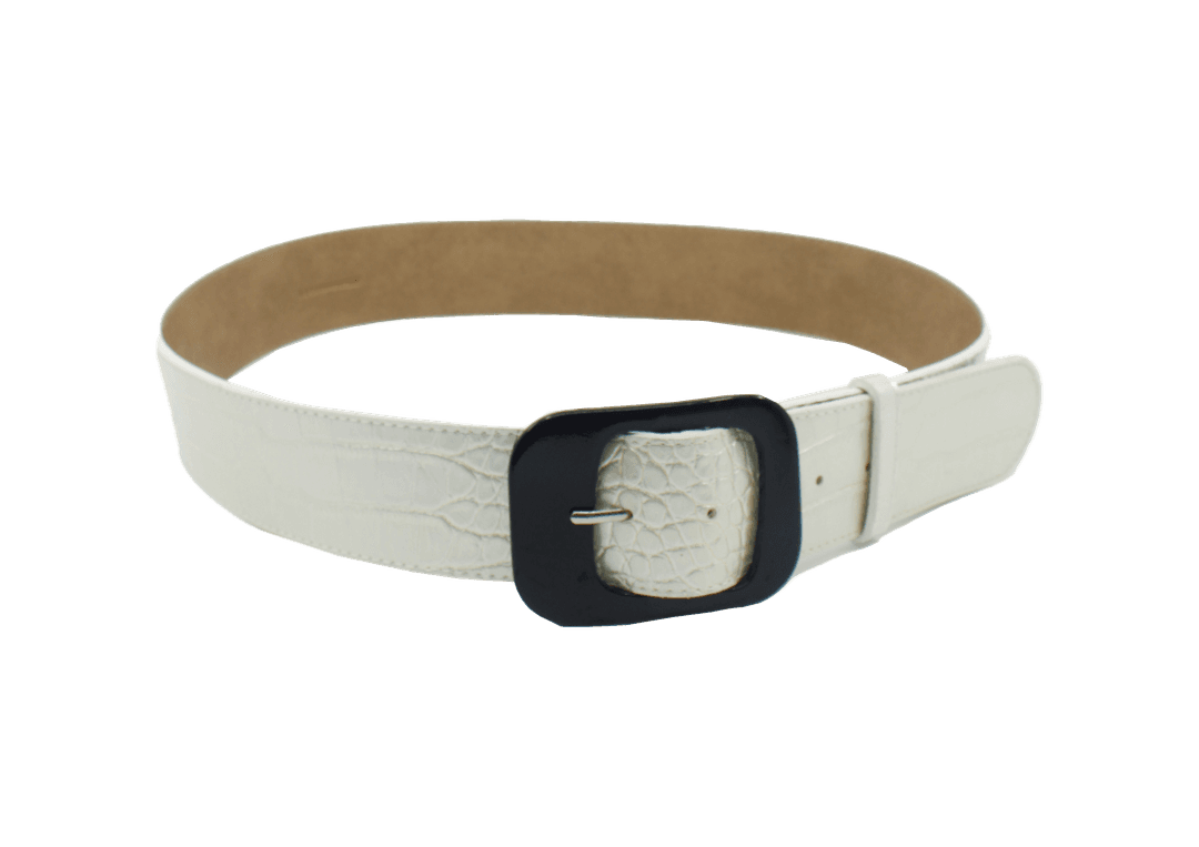 [Sepia] White python belt *limited