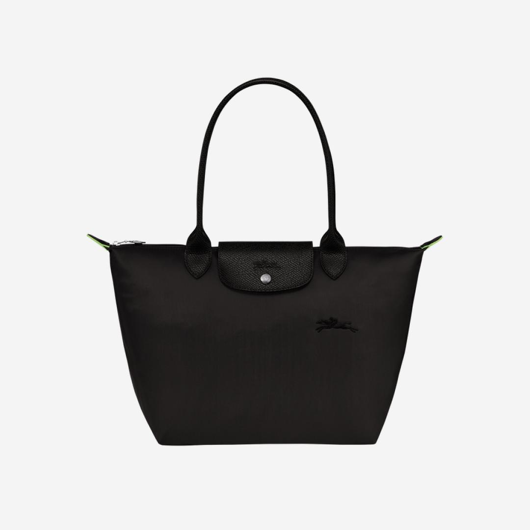 Longchamp Le Pliage Green Tote Bag M Black