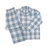 [W]Hazel Skyblue Check Pajama Set