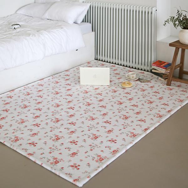브러쉬 플로럴 러블리 극세사 러그