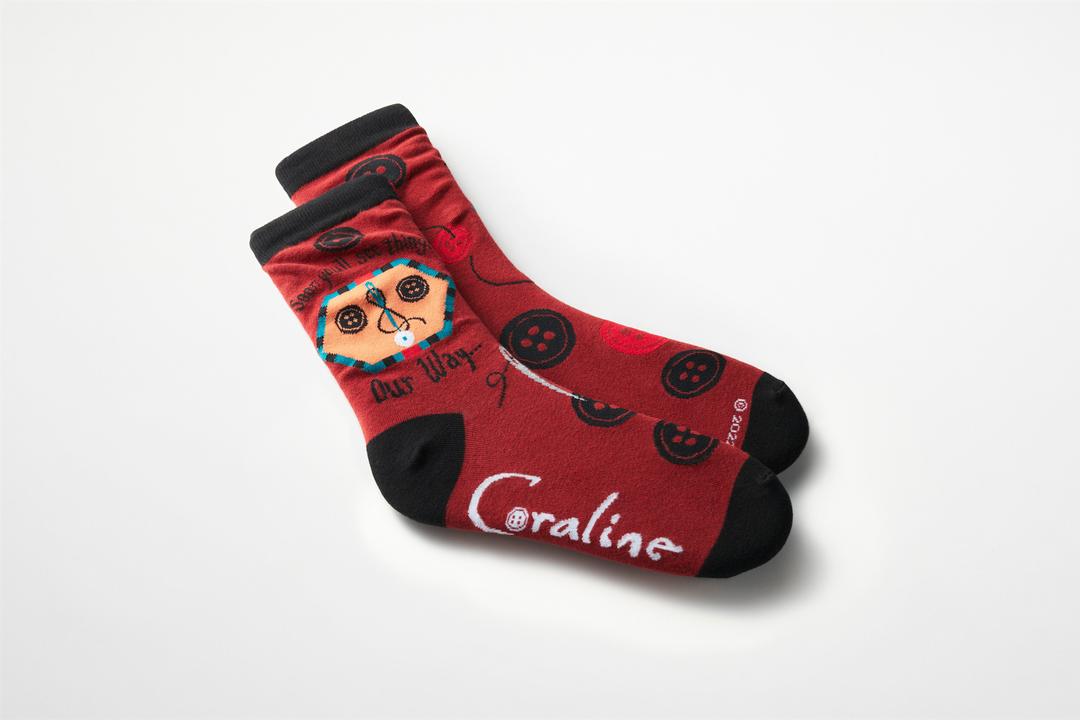 Coraline Button Box Socks - S/M