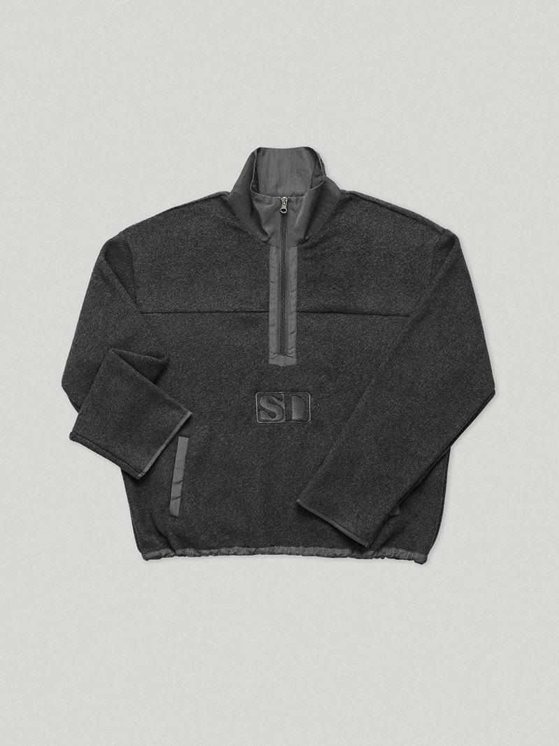 Noa Fleece Pullover Charcoal