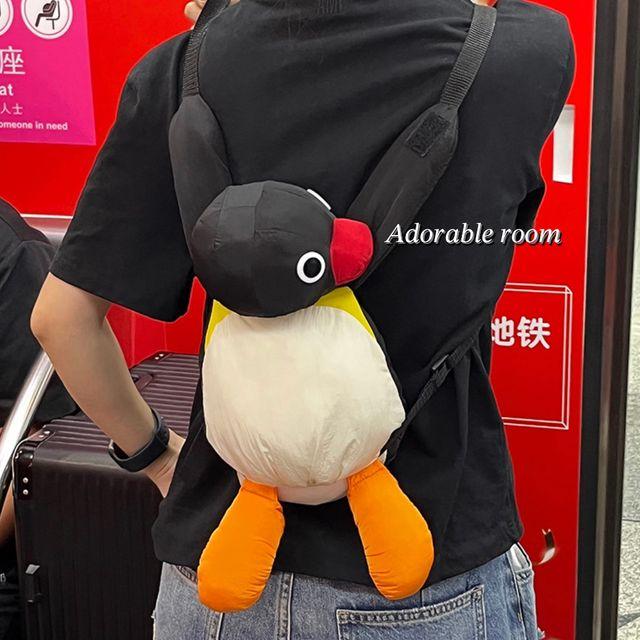(주문폭주) 2탄 인싸템 핑구 맥그로우 쓸모없는선물 생일선물 애착인형 애착가방 크로스백 인형가방 인형 유아 미아방지 팽귄