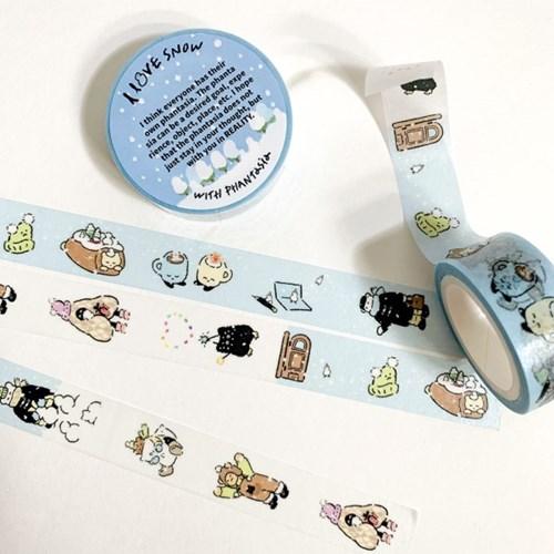 [윝판타] I LOVE SNOW masking tape