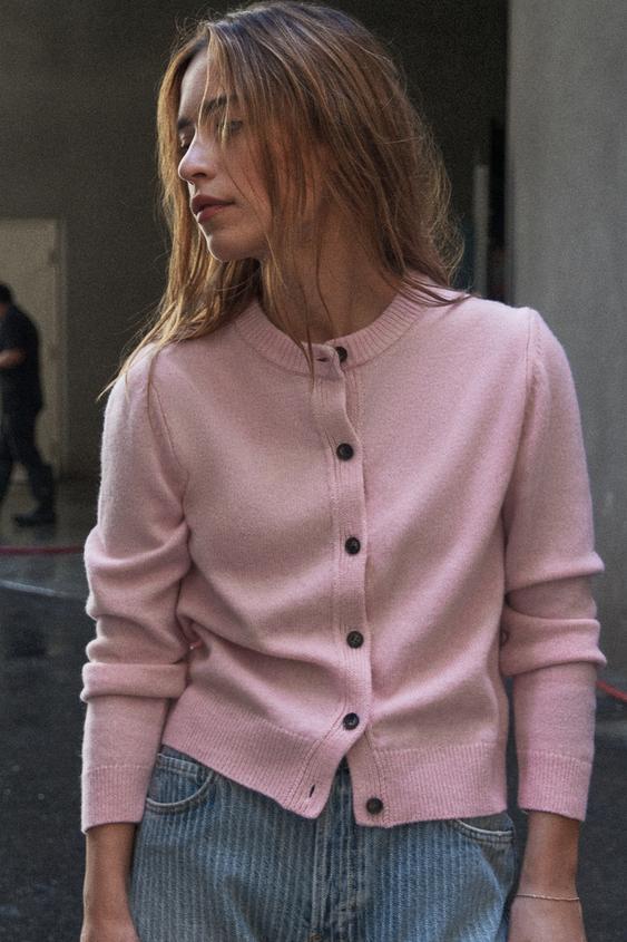 긴소매 캐시미어 & 울 재킷