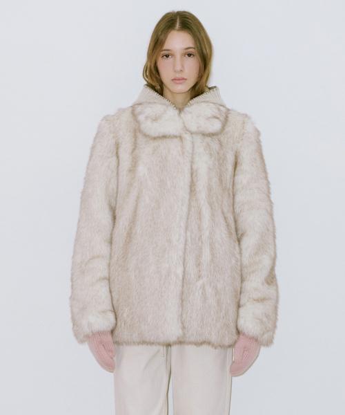 시눈(SINOON)  Heavy Mix Fur Jacket (Ivory) - 사이즈 & 후기 | 무신사