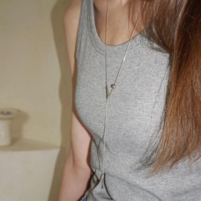 DEEP DROP NECKLACE SILVER 925