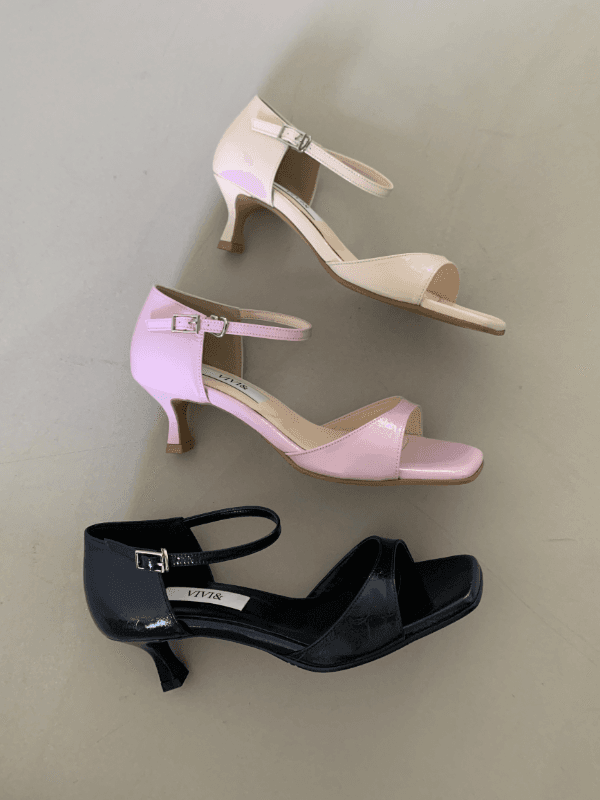 글라스가죽 기본 오픈샌들 3color