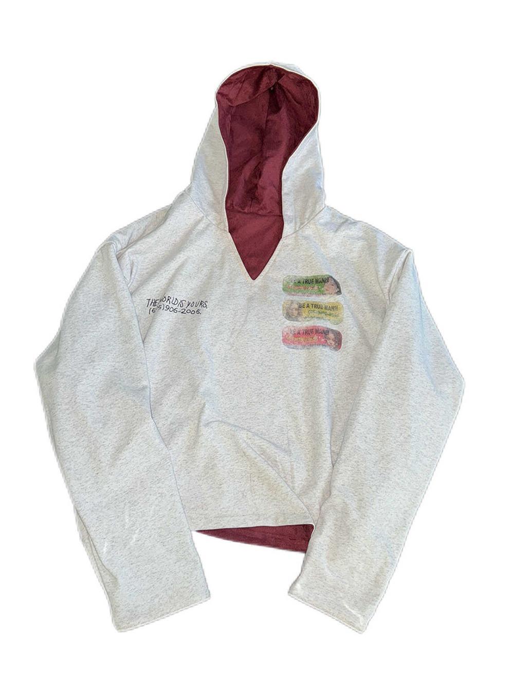 [no E mosen] Spy Card Embroidered Double-Sided Hoodie