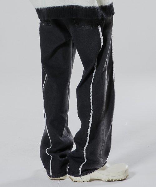 컷 오프 블리치 워시드 데님 팬츠 (TP0042)