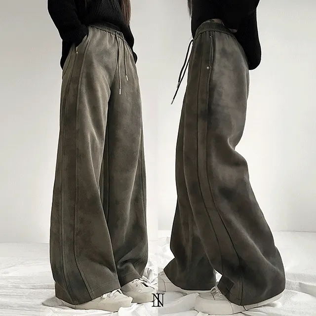 당출🚀[unique🖤4color] 나염 워싱 더블 트랙 팬츠 / 밴딩 츄리닝