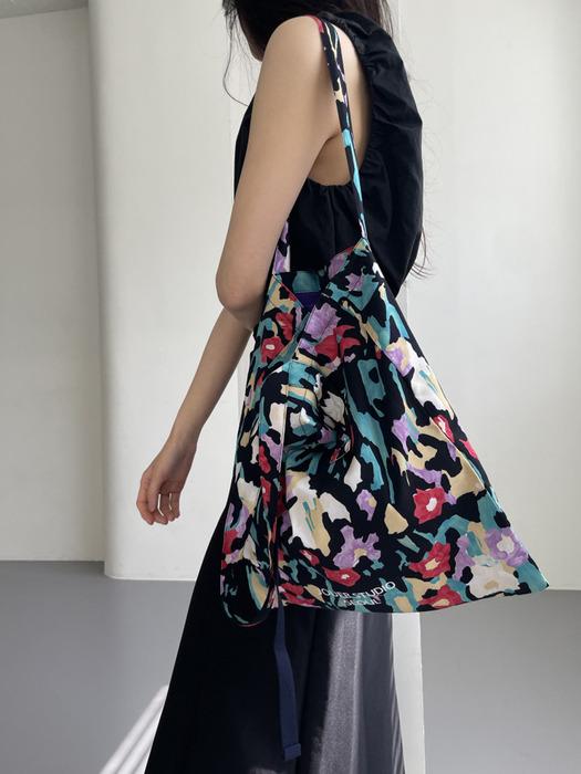 Black Flower Basic Bag