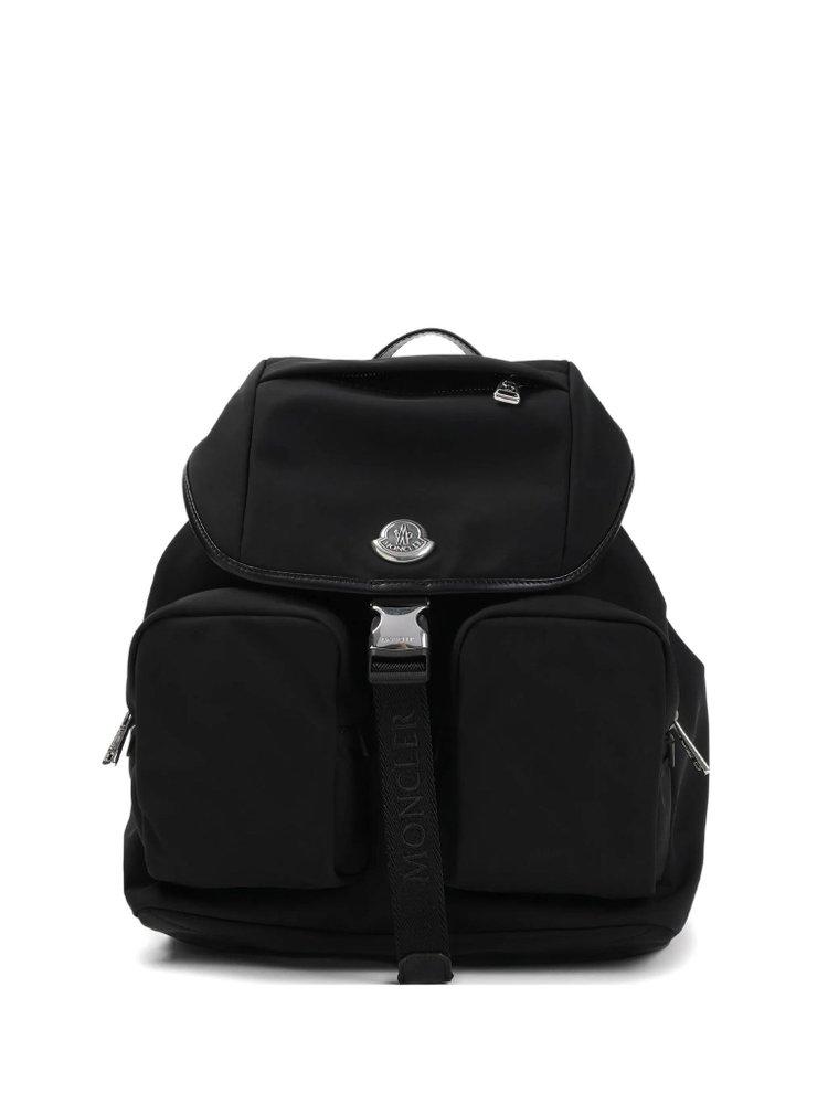 Moncler Logo Patch Buckle Detailed Backpack