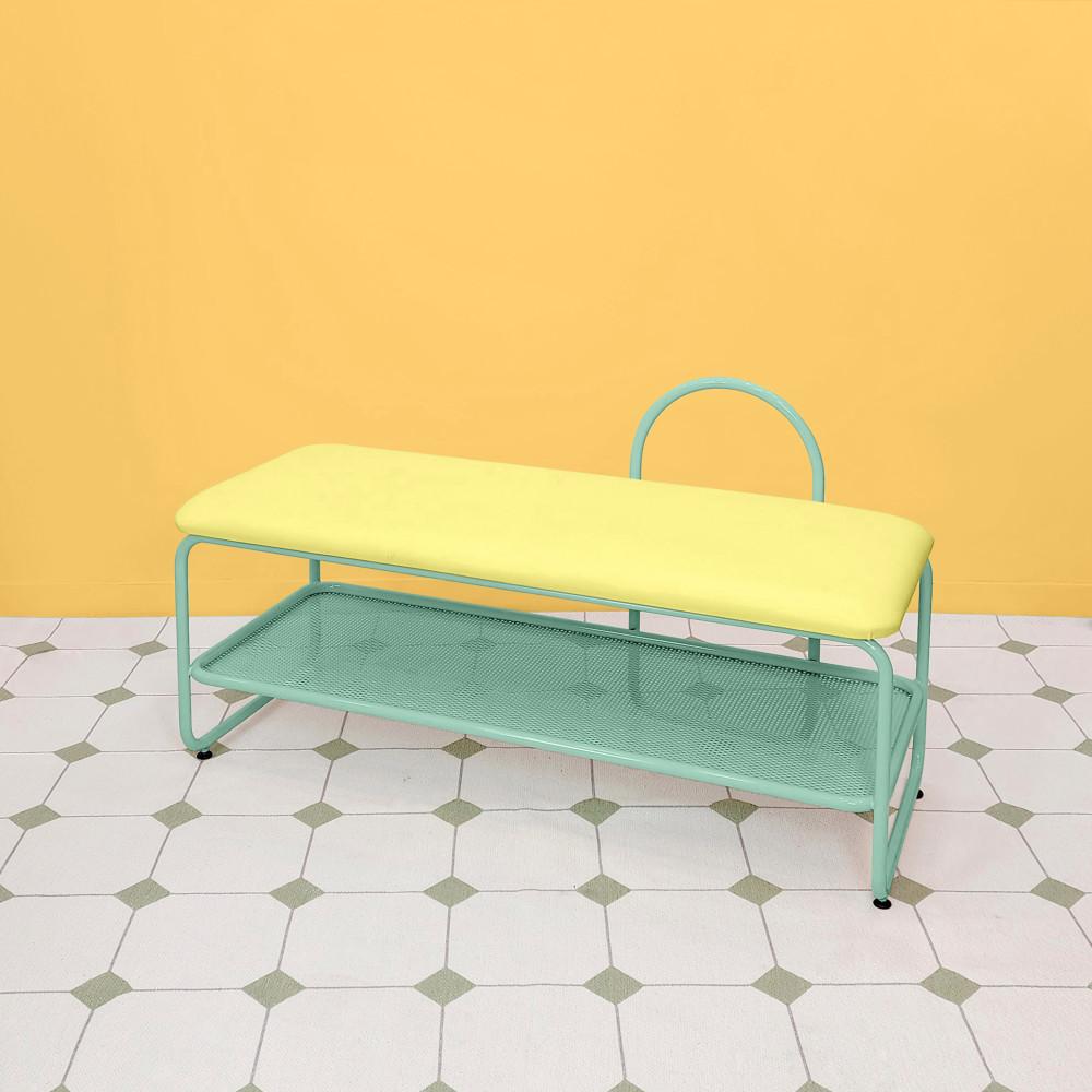 벤치 의자 카페 식탁 디자인 업소용 철제 가죽 커스텀 컬러 도어벤치