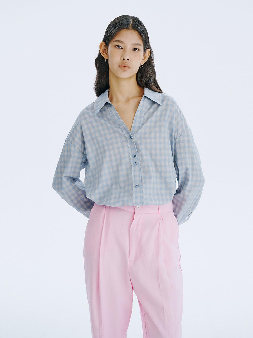 80S CP V-neck Shirts_Blue