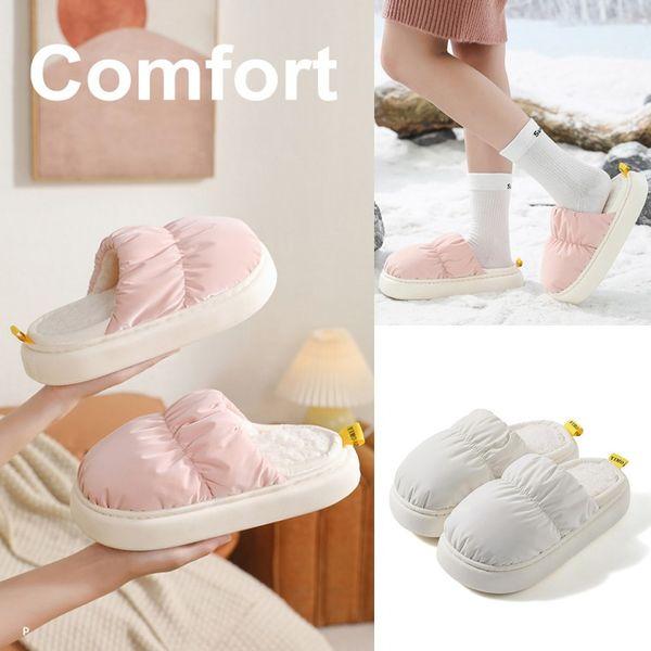 3size 빵빵 굽 패딩 털실내화 슬리퍼 겨울 따뜻한 거실화