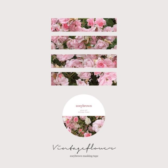[조이브라운] VINTAGE FLOWER masking tape