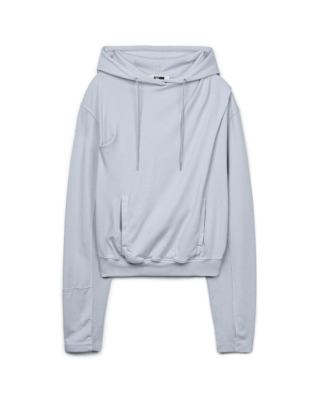 W Draped Hoodie (Light Grey)