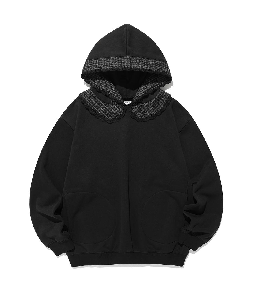 ffats round collar hoodie[black]